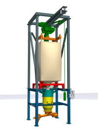 modular stock program for quick delivery of super sack unloader systems
