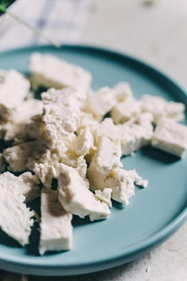 plate of goat cheese