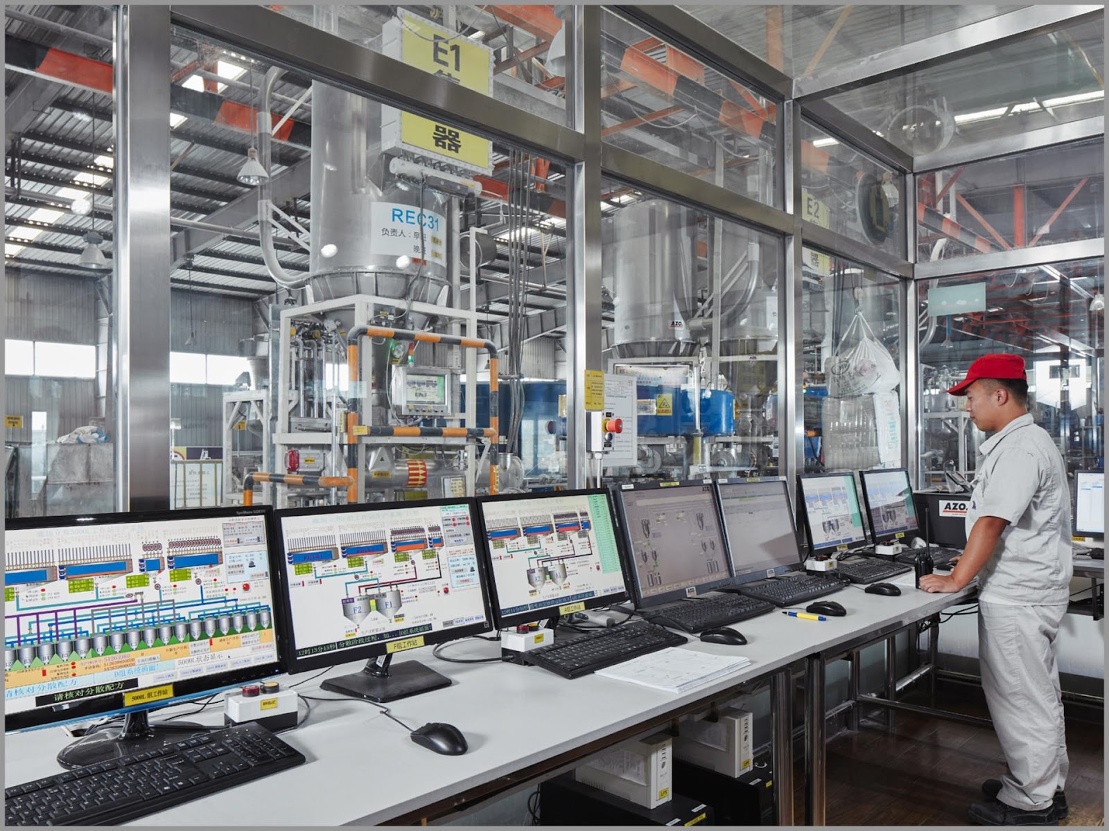 azo bulk material handling controls system in use at a production facility